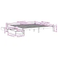 Cadre de lit sans matelas 180x200 cm bois massif de pin