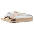 Cadre de lit sans matelas 140x200 cm bois massif de pin