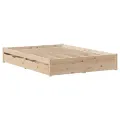 Cadre de lit sans matelas 140x200 cm bois massif de pin