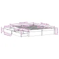 Cadre de lit sans matelas 140x200 cm bois massif de pin
