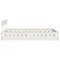 Cadre de lit sans matelas blanc 120x200 cm bois de pin massif