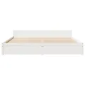 Cadre de lit sans matelas blanc 180x200 cm bois massif de pin