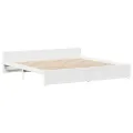 Cadre de lit sans matelas blanc 180x200 cm bois massif de pin