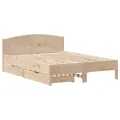 Cadre de lit sans matelas 160x200 cm bois massif de pin