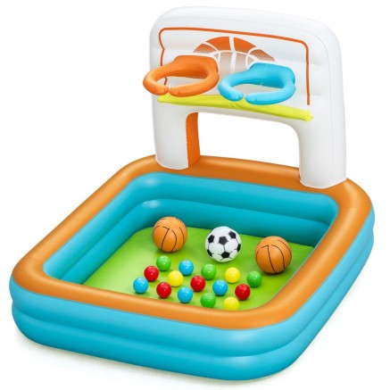 Bestway Piscina Gonfiabile Infantile con Canestri e Palline 120x107x84