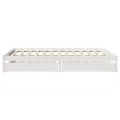 Cadre de lit sans matelas blanc 140x200 cm bois de pin massif