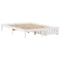 Cadre de lit sans matelas blanc 140x200 cm bois de pin massif
