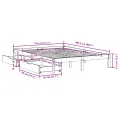 Cadre de lit sans matelas blanc 140x200 cm bois de pin massif