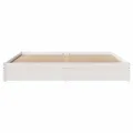 Cadre de lit sans matelas blanc 180x200 cm bois massif de pin