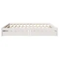 Cadre de lit sans matelas blanc 180x200 cm bois massif de pin