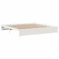 Cadre de lit sans matelas blanc 180x200 cm bois massif de pin