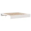 Cadre de lit sans matelas blanc 180x200 cm bois massif de pin