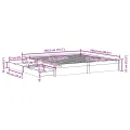 Cadre de lit sans matelas blanc 180x200 cm bois massif de pin