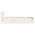 Cadre de lit sans matelas blanc 120x200 cm bois de pin massif