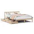 Cadre de lit sans matelas 150x200 cm bois de pin massif