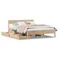 Cadre de lit sans matelas 120x200 cm bois de pin massif