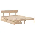 Cadre de lit sans matelas 160x200 cm bois massif de pin