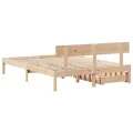 Cadre de lit sans matelas 160x200 cm bois massif de pin