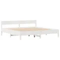 Cadre de lit sans matelas blanc 160x200 cm bois de pin massif