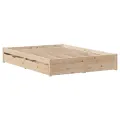 Cadre de lit sans matelas 120x200 cm bois de pin massif
