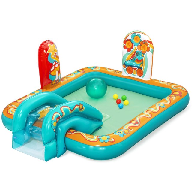 Bestway Piscina Hinchable Parque de Juegos Hippie 193x152x74 cm +2 Añ
