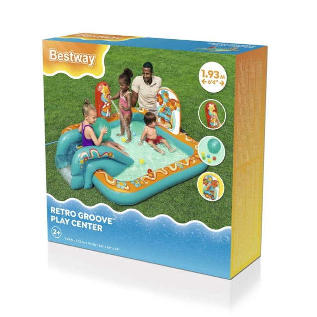 Bestway Piscina Hinchable Parque de Juegos Hippie 193x152x74 cm +2 Añ