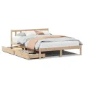 Cadre de lit sans matelas 140x200 cm bois massif de pin