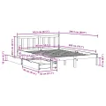 Cadre de lit sans matelas 140x200 cm bois massif de pin