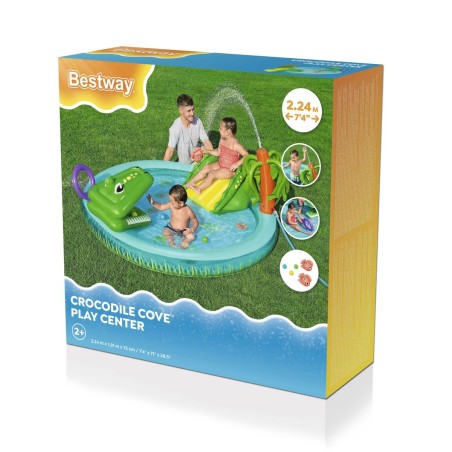 Bestway Piscina Hinchable Parque de Juegos Cocodrilo 224x181x72 cm +2