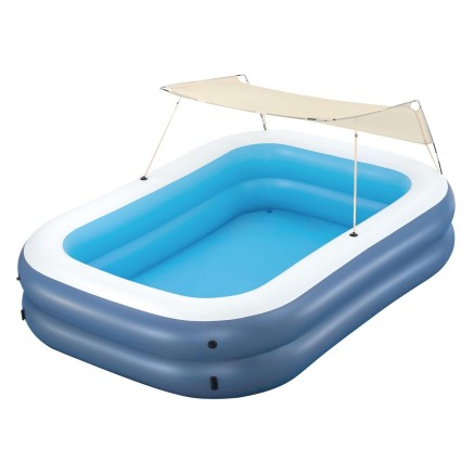 Bestway Piscina Gonfiabile 2 Camere Rettangolare con Tetto 254x178x140