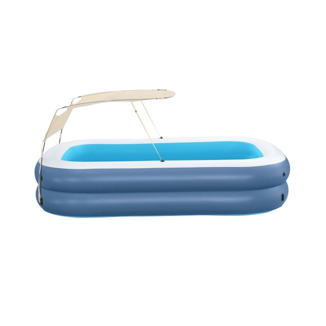 Bestway Piscine Gonflable 2 Chambres Rectangulaire avec Auvent 254x178