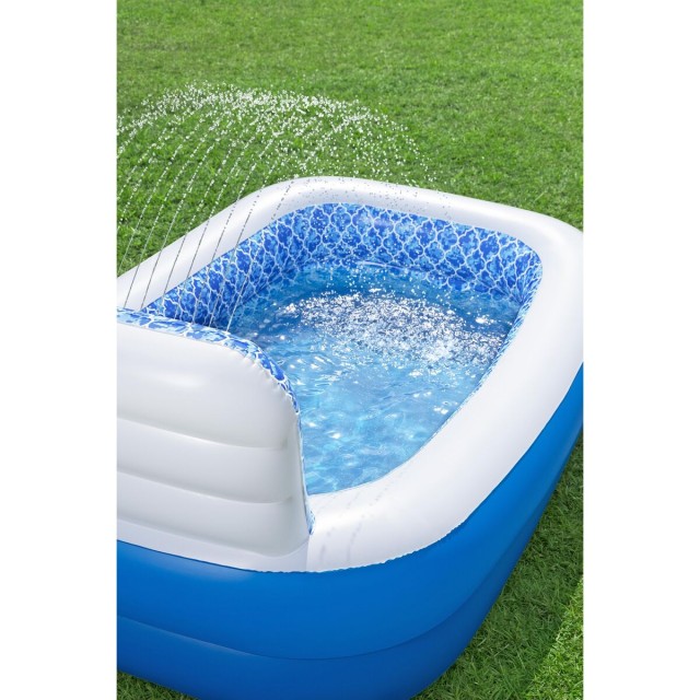 Bestway Piscina Gonfiabile in Silicona con Spruzzatore 229x152x196 cm