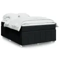 cadre de lit avec matelas Noir 140x190 cm Tissu