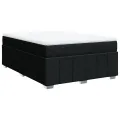 cadre de lit avec matelas Noir 140x190 cm Tissu
