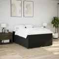 cadre de lit avec matelas Noir 140x190 cm Tissu