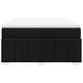 cadre de lit avec matelas Noir 140x190 cm Tissu