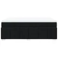 cadre de lit avec matelas Noir 140x190 cm Tissu