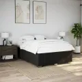 Cadre de lit sans matelas noir 140x190 cm tissu