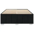 Cadre de lit sans matelas noir 140x190 cm tissu