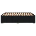 Cadre de lit sans matelas noir 140x190 cm tissu