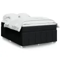 cadre de lit avec matelas Noir 140x200 cm Tissu