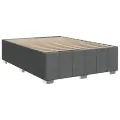 cadre de lit avec matelas Gris foncé 140x190cm Tissu