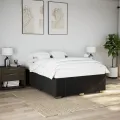 Cadre de lit sans matelas noir 140x200 cm tissu