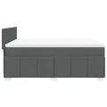 cadre de lit avec matelas Gris foncé 140x190cm Tissu