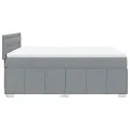 cadre de lit avec matelas Gris clair 140x200cm Tissu