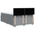 cadre de lit avec matelas Gris clair 140x200cm Tissu