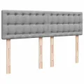 cadre de lit avec matelas Gris clair 140x200cm Tissu