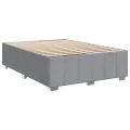 cadre de lit avec matelas Gris clair 140x200cm Tissu