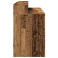 Bureau avec lumières LED vieux bois bois d'ingénierie