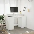 Bureau avec lumières LED blanc 120x55x91 cm bois d'ingénierie